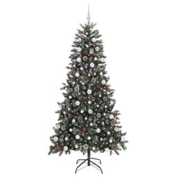 Berkfield Home Artificial Christmas Tree with Stand Green 114 x 114 x 210 cm - thumbnail 3