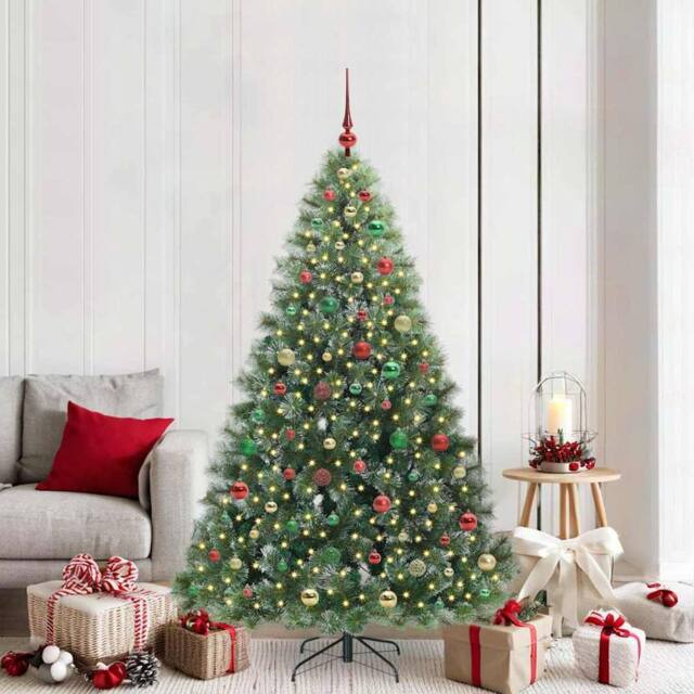 Berkfield Home Artificial Christmas Tree with 300 LEDs Green 180 cm PE & PVC - image 1