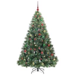 Berkfield Home Artificial Christmas Tree with 300 LEDs Green 180 cm PE & PVC - thumbnail 6
