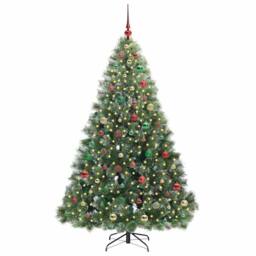 Berkfield Home Artificial Christmas Tree with 300 LEDs Green 180 cm PE & PVC - thumbnail 3