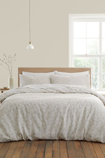 Bianca 'Shadow Leaves' 200TC Cotton Duvet Cover Set in Natural - Size: Double - image 1