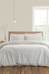 Bianca 'Shadow Leaves' 200TC Cotton Duvet Cover Set in Natural - Size: Double - thumbnail 2