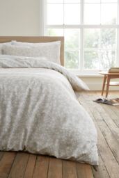 Bianca 'Shadow Leaves' 200TC Cotton Duvet Cover Set in Natural - Size: Double - thumbnail 4
