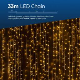 Desiretech Outdoor & Garden Lights, LED Waterproof Plug-in String Lights 30 M in Warm White - thumbnail 5