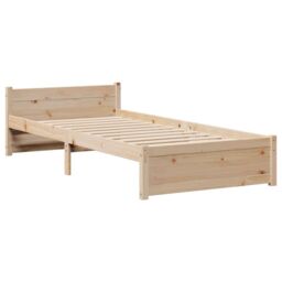 Berkfield Home Bed Frame with Headboard without Mattress 75x190 cm Small Single in Brown - thumbnail 5