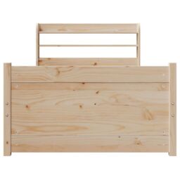 Berkfield Home Bed Frame with Headboard without Mattress 75x190 cm Small Single in Brown - thumbnail 4