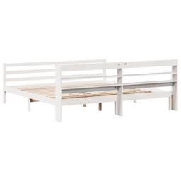 Berkfield Home Bed Frame with Headboard without Mattress White 200x200 cm - thumbnail 6