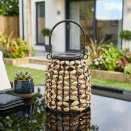 Garden Greatness Small Relica Solar Woven Rattan Lantern - Size: 1 Pack - thumbnail 2