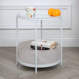 Home Garden Direct Bakewell - Side Coffee Table in White - thumbnail 2