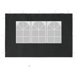 Berkfield Home Party Tent Sidewall 2 pcs with Window PE Anthracite in Black - thumbnail 7