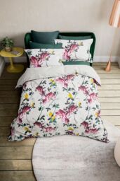Ted Baker 'Citrus Bloom' Cotton Duvet Cover Set in Cream - Size: Super King - thumbnail 3