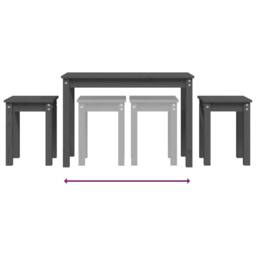 Berkfield Home Nesting Tables 3 pcs Grey Solid Wood Pine - thumbnail 8
