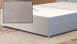 Somnior Chambery Divan Bed Frame with Floor Standing Headboard Linen Fabric in Light Grey - Size: Small Single - thumbnail 4