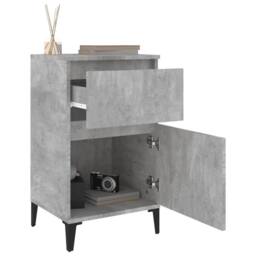 Berkfield Home Bedside Cabinets 2 pcs Concrete Grey 40x35x70 cm - Size: 40 x 35 x 70 cm - thumbnail 5