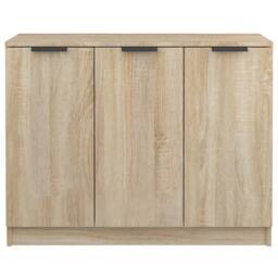 Berkfield Home Sideboard Sonoma Oak 90.5x30x70 cm Engineered Wood in Light Tan - thumbnail 5