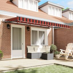 Berkfield Home Retractable Awning Manual Orange & Black 3.5 x 2 m - thumbnail 3