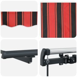 Berkfield Home Retractable Awning Manual Orange & Black 3.5 x 2 m - thumbnail 8