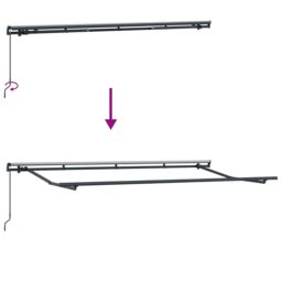 Berkfield Home Retractable Awning Manual Orange & Black 3.5 x 2 m - thumbnail 9