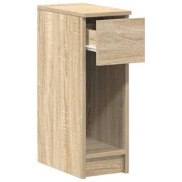 Berkfield Home Durable Bedside Cabinet with Drawer Sonoma Oak 20x36x60 cm in Light Oak - Size: 20 x 36 x 60 cm - thumbnail 5