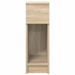 Berkfield Home Durable Bedside Cabinet with Drawer Sonoma Oak 20x36x60 cm in Light Oak - Size: 20 x 36 x 60 cm - thumbnail 4