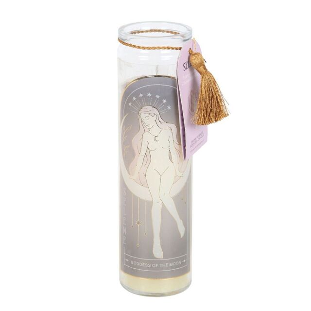 Something Different Selene Amethyst Crystal Tube Candle in Cream - image 1
