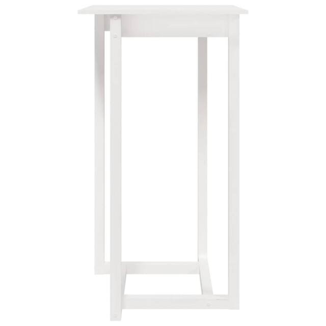 Berkfield Home Beautiful Bar Table White 60x60x110 cm Solid Wood Pine - Size: 60 x 60 x 110 cm - image 1