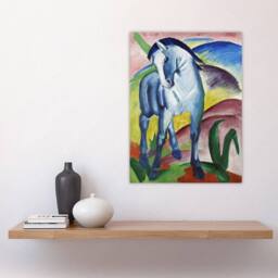 "Artery8 Blue Horse I Expressionist Franz Marc Vintage Wall Art Print Poster - Size: W18"" x H24""" - thumbnail 4