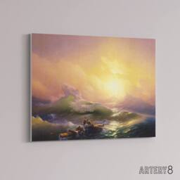 "Artery8 Ivan Aivazovsky The Ninth Wave Canvas Wall Art Print - Size: W18"" x H24""" - thumbnail 2