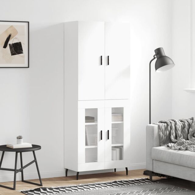 Berkfield Home Highboard White 69.5x34x180 cm Engineered Wood - image 1