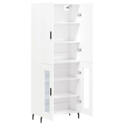 Berkfield Home Highboard White 69.5x34x180 cm Engineered Wood - thumbnail 4