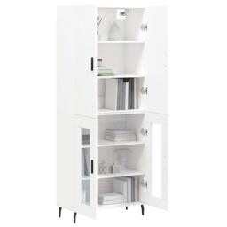 Berkfield Home Highboard White 69.5x34x180 cm Engineered Wood - thumbnail 3