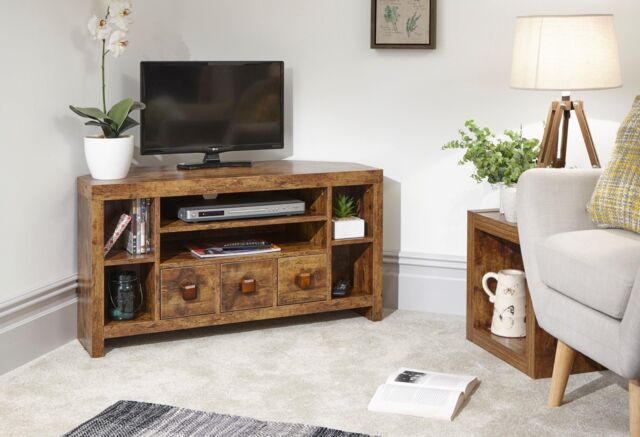 GFW Jakarta Corner TV Unit in Brown - image 1