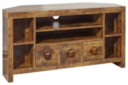 GFW Jakarta Corner TV Unit in Brown - thumbnail 3