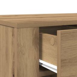 Berkfield Home Desk Artisan Oak 100x49x75 cm Engineered Wood in Brown - Size: 100 x 49 x 75 cm - thumbnail 9