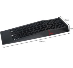 Autojack 2 Piece 5 Ton Heavy Duty Low Rise Car Ramps Plastic Kerb Ramps Car Lift Ramps for Car Service Home Garage Motorhome Level Wheel Ramps - thumbnail 2