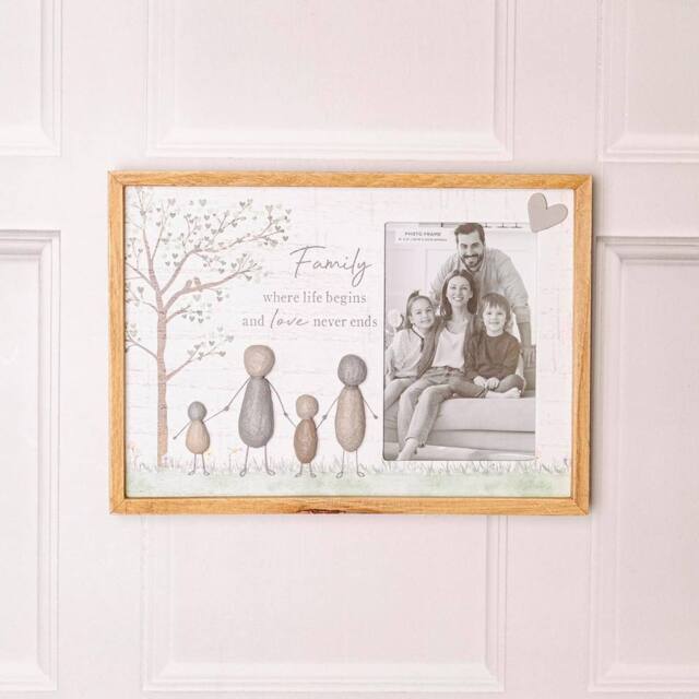 Marco Paul Family Pebble Art Photo Picture Frame - image 1