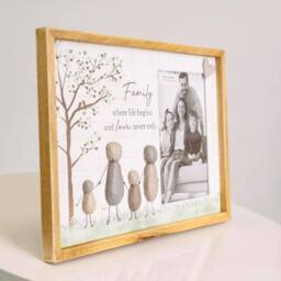 Marco Paul Family Pebble Art Photo Picture Frame - thumbnail 5