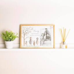 Marco Paul Family Pebble Art Photo Picture Frame - thumbnail 3