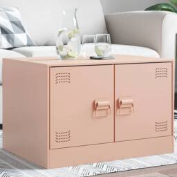 Berkfield Home Sturdy Coffee Table Pink 67x50x44 cm Steel - Size: 67 x 50 x 44 cm - thumbnail 2