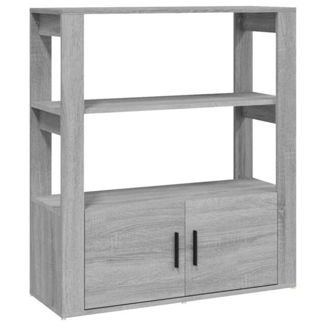 Berkfield Home Sideboard Grey Sonoma 80x30x90 cm Engineered Wood - Size: 80 x 30 x 90 cm - image 1