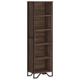 Berkfield Home Modern Bookcase Brown Oak 50x31x169 cm Engineered Wood - Size: 50 x 31 x 169 cm - thumbnail 3