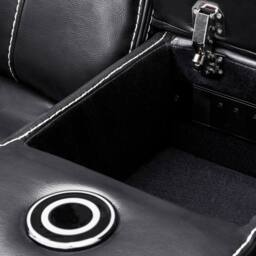 Furnishings For Less UK Orlando Leather Black Electric Reclining 2 Seater Centre Console - thumbnail 9