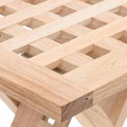 Berkfield Home Coffee Table Foldable 33x33x40, 5 cm Solid Wood Walnut in Light Brown - thumbnail 8