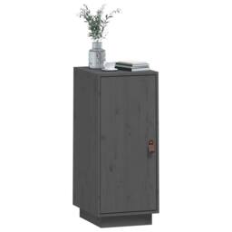 Berkfield Home Sideboard Grey 34x40x75 cm Solid Wood Pine - Size: 34 x 40 x 75 cm - thumbnail 8