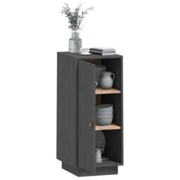 Berkfield Home Sideboard Grey 34x40x75 cm Solid Wood Pine - Size: 34 x 40 x 75 cm - thumbnail 9