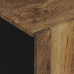Berkfield Home TV Cabinet 105x33.5x46 cm Solid Wood Mango&Engineered Wood in Brown - thumbnail 6