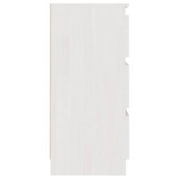 Berkfield Home Elegant Bedside Cabinet White 40x29.5x64 cm Solid Pine Wood - thumbnail 5