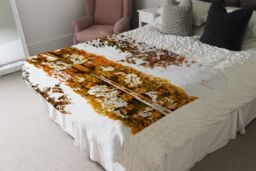Benjamin Tate Design Autumn Lake Blanket in Natural - Size: 120 cm x 150 cm - thumbnail 3