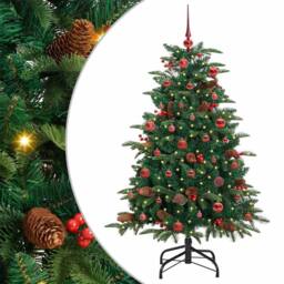 Berkfield Home Elegant Artificial Christmas Tree with 150 LEDs with Stand Green - thumbnail 3