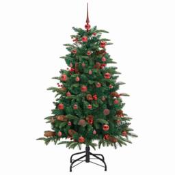 Berkfield Home Elegant Artificial Christmas Tree with 150 LEDs with Stand Green - thumbnail 4
